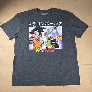 Dragon Ball Z Graphic T Shirt Goku Heroes and Villains Dark Grey Men’s XL